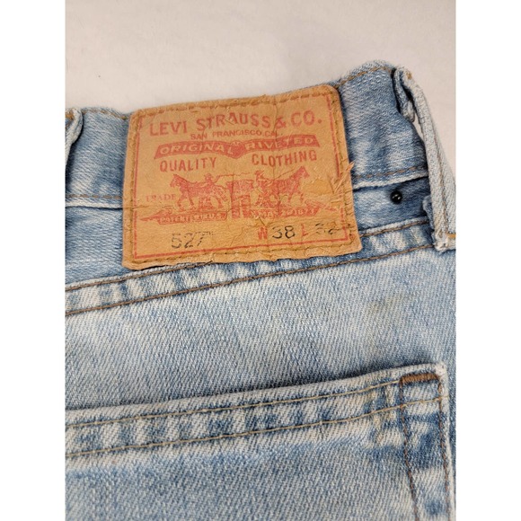 Levi's 527 38x32 Blue Denim Straight Leg Men's Jeans - Picture 6 of 12